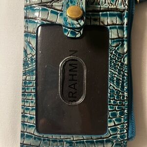 Brahmin Blue Crocodile Embossed Wallet